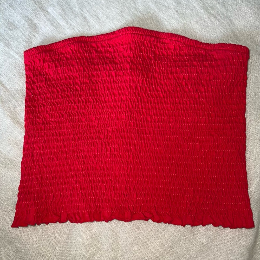 Garage Red Tube Top